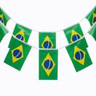 6UN Bandeirola Brasil 10m Tecido Festa Junina Copa 2026