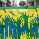 6UN Bandeirola Brasil Vem Pra Rua 10m Plástico Copa 2026