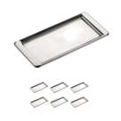 6un Bandeja inox café retangular 30x15cm Hotel Cafeteria 6un Bandeja inox café retangular 30x15cm Hotel Cafeteria