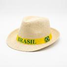 6UN Chapéu Panamá Brasil Bege Palha Aba Larga Country