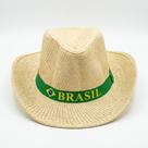 6UN Chapéu Panamá Brasil Palha Bege Aba Curta Praia