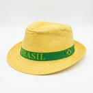 6UN - Chapéu Panamá Brasil Palha Copa 2026 Aba Larga