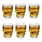 6un COPO VIDRO DOSE SHOT CAVEIRA 50ML CACHAÇA TEQUILA GROSSO