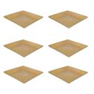 6un Petisqueira prato quadrado 24cm fundo marrom claro 6un Petisqueira prato quadrado 24cm fundo marrom claro