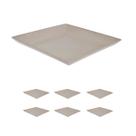 6un Petisqueira prato quadrado 24x24cm fundo cinza