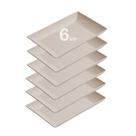 6un Petisqueira travessa Retangular 24cm Bege