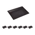 6un Petisqueira travessa Retangular Servir 24cm Preto