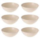 6un Tigela bowl 1lt salada petiscos Bege 18,5cm