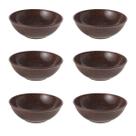 6un Tigela bowl 1lt salada petiscos Marrom Escuro 18,5cm