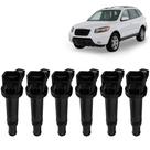 6x Bobina Ignição Hyundai Santa Fé 2.7 V6 2007 2008 2009