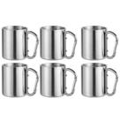 6x Caneca com Mosquetão Inox 220ml Sortido - Ke Home