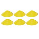 6x Chapéu Chines Cone 19cm Mini Treino Esporte Funcional AMARELO