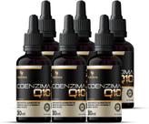 6x Coenzima Q10 100mg Por Porção (Ubiquinona) com Vitamina E Gotas Sabor Menta 30ml TuttiFlora