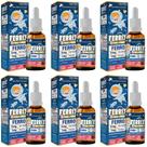 6x Ferrix ferro 5mg/porção 30ml sabor morango Flora Nativa
