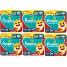 6x Fralda Descartável Pampers Supersequinha XXG 66 Un