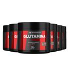 6x glutamina 150g hf suplementos