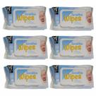 6x Lenços Umedecidos Sensitive Wipes Hipoalergênico- 50 Un