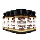 6x oleo de avestruz 60caps 1.000mg strut omega 3 6 7 9