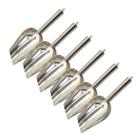 6x Pá de Inox Concha Pet Pegador Dosador de Gelo Cereal Grão Ração 6x Pá de Inox Concha Pet Pegador Dosador de Gelo Cereal Grão Ração
