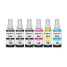 6x Refil Tinta Compatível Epson 664 L120 L210 L220 L365 L380 L455