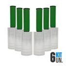 6x Rolo Filme Plástico Stretch 10cm x 120m Com Cabo Aplicador Giratório