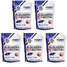6x Suplemento Em Pó Profit Labs Albúmina Sabor Morango Em Refil De 1KG