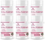 6x Tutti Colágeno Hidrolisado+Ácido Hialurônico+Q10+Biotina+Vit 60 Cápsulas 600Mg Tuttiflora