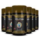 6x vitalkids vitamina c d zinco infantil 30caps mastigavel