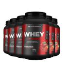 6x WHEY PROTEIN DE MORANGO 900G HF SUPLEMENTS