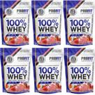6x Whey Quality Concentrate Protein 900g Refil Morango Profit