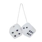 7.5cm cabelo longo hot stamping dot dice brinquedo de pelúcia pingente carro ornamento peneira