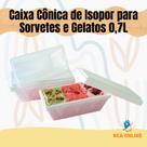 7 Caixas Cônicas De Isopor Eps 0,7 Litros Para Sorvetes e Gelatos