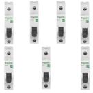 7 Disjuntores Schneider 20a C Interruptor 1p Proteção 3ka 7 Disjuntores Schneider 20a C Interruptor 1p Proteção 3ka