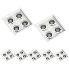 7 Embutido Recuado P/ 4 Lâmpadas PAR30 Branco Save Energy