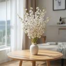 7 Galhos de orquídea artificial planta artificial de alta qualidade e Elegância em qualquer ambiente - DE8855
