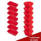 7 Jogo Formas Silicone Espiral 23,5cm e para Pães Sortida