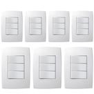 7 Kit Interruptor C/ Placa 3m Simples Branco 250v Pialplus