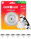 7 Lâmpadas Ar111 Led 11w Bivolt Gu10 24 Graus Cor da Luz Branco Frio 6500K Ourolux