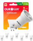 7 Lâmpadas LED Dicróica Mr11 4w Biv Gu10 30g Cor da Luz 2700k Amarelada Ourolux
