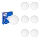 7 Luminária Led 12w Sobrepor Philips 6500k Bivolt 17cm Red.