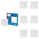 7 Luminária Plafon Led 24w Sobrepor Philips 4000k 30x30 Biv