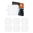 7 Luminarias Led Embutir Quadrada 18w Bivolt 4000k Ledvance