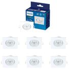 7 Luminárias Led Spot Philips 6,2w 2700k Bivolt 500lm SL052