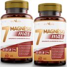7 Magnésio Max - Óxido - Bisglicinato - Malato - Carbonato - Taurato - Ascorbato - 2 Frascos