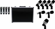 7 Microfones Csr Mxds-7 Para Bateria E Percussão Com Maleta Cor Preto 7 Microfones Csr Mxds-7 Para Bateria E Percussão Com Maleta Cor Preto