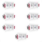 7 Mini Spot Downlight Duplo Led Embutir Varanda 3000k Bet57