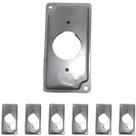 7 Placa Condulete 1 Polegada Alumínio 1 Tomada Redonda Sieg Furação Diagonal