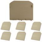 7 Placas Para Bornes De Passagem Mat70 Bege - Metaltex