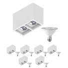 7 Plafon Sobrepor Recuo Save Energy + 2 Lâmp PAR30 10W 6500K