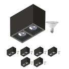 7 Plafon Sobrepor Recuo Save Energy + 2 Lâmpada PAR30 10W 3000K